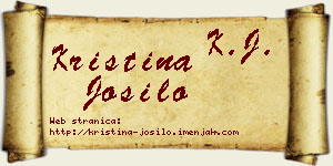 Kristina Jošilo vizit kartica